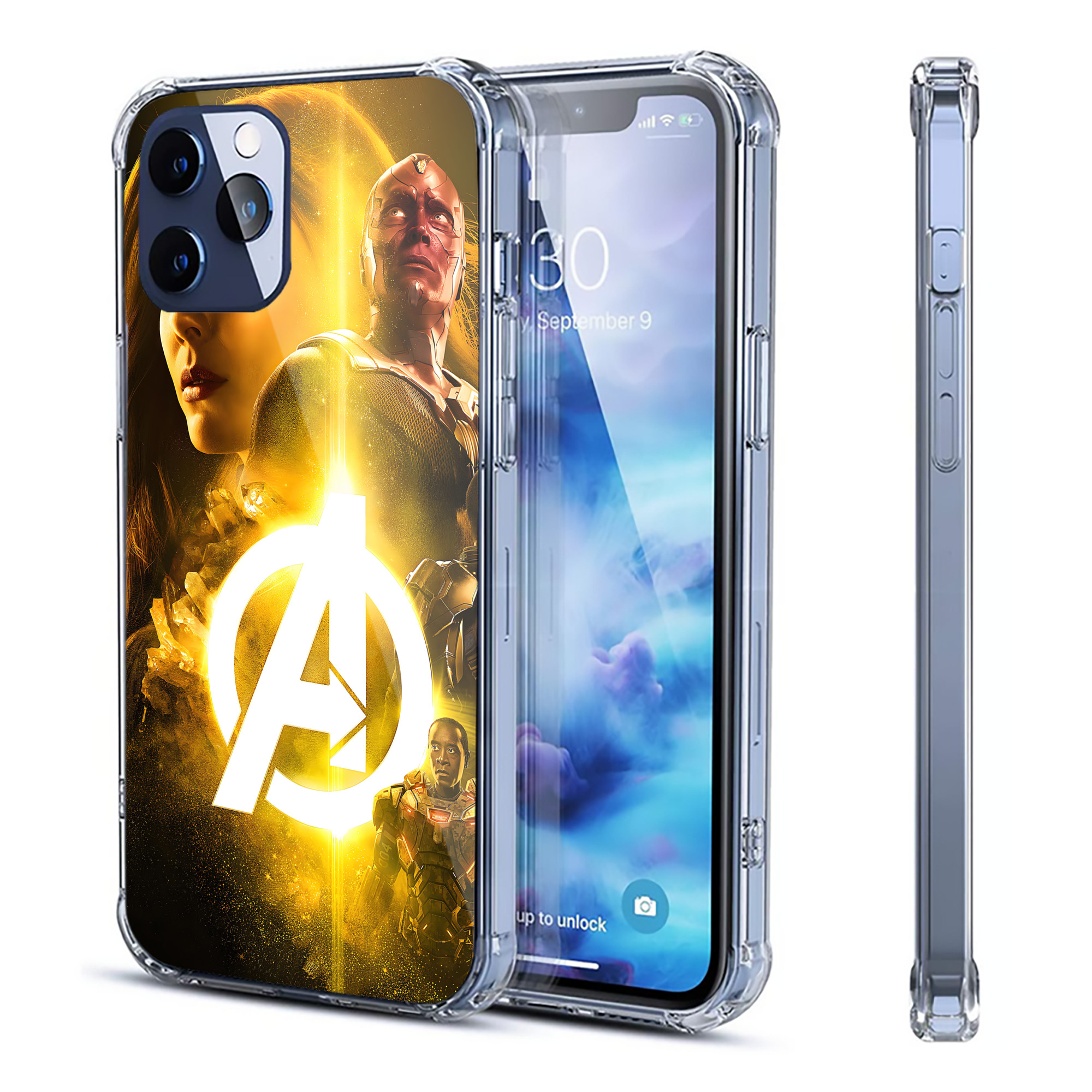 （画像用） アベンジャーズ The Avengers 【iPhone 12シリーズ対応】透明スマホケース（クリアソフトケース）